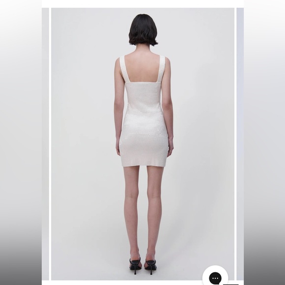 Jonathan Simkhai Jayde White Beaded Mini Dress - Picture 2 of 3